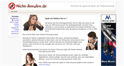 Desktop Screenshot of nicht-anrufen.de
